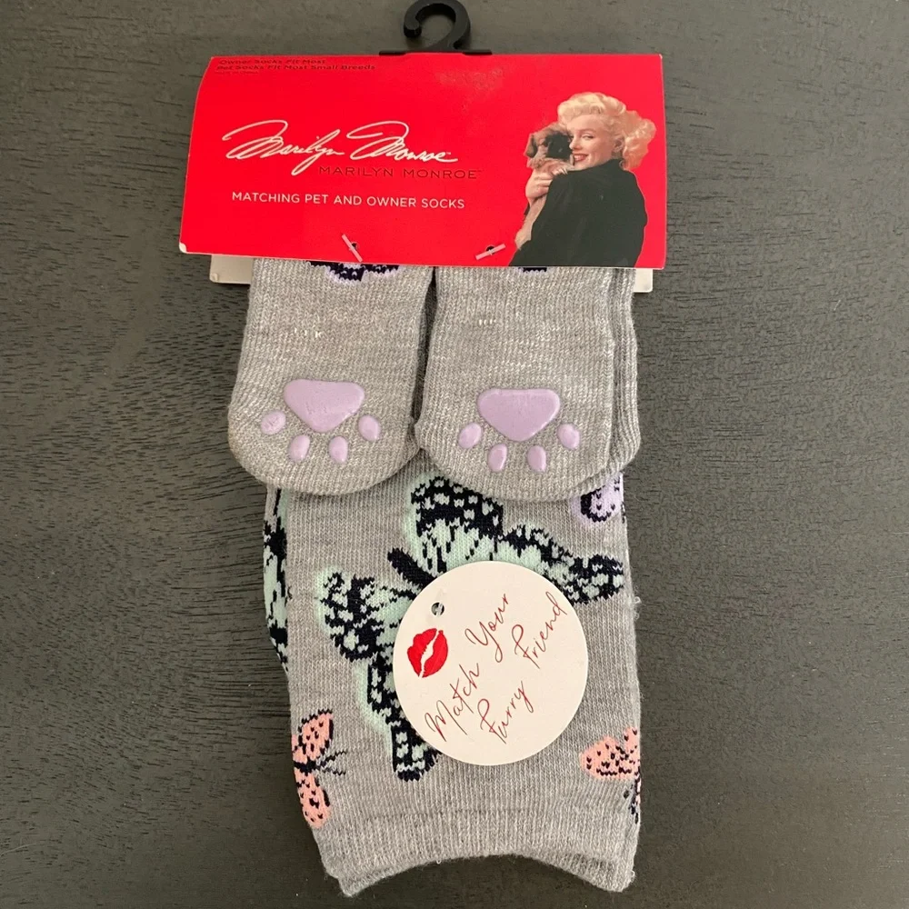 Marilyn Monroe Matching Pet & Owner Butterfly Socks NWT